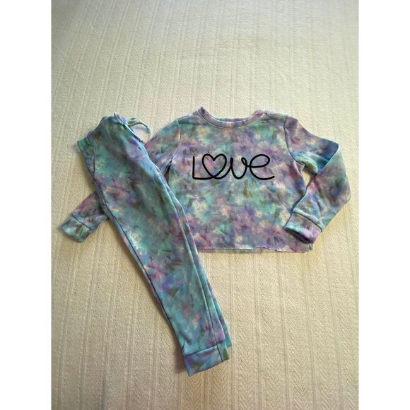 VIGOSS Girls Size 4 LOVE 2-Piece Pajama Set - Picture 1 of 4